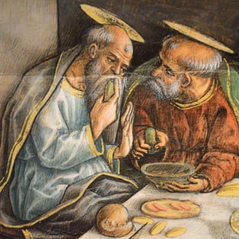 The Walters Art Museum - Two of the disciples chomp on pickles during the Last Supper. 1488, Carlo Crivelli. - Art Museums Near Me - Baltimore, Maryland