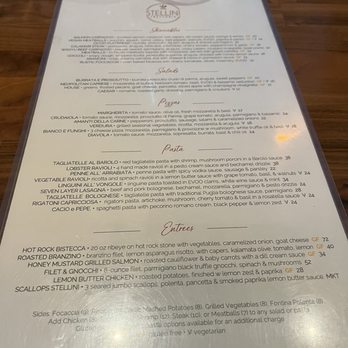 Stellini Trattoria - Menu - Italian Near Me - Grapevine, Texas