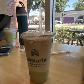 Qamaria Coffee - Pistachio Latte - Coffee & Tea Near Me - Fullerton, California Qamaria Coffee - Pistachio Latte - Coffee & Tea Near Me - Fullerton, California