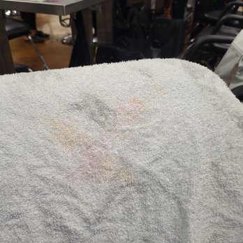 Ogle School - Discolored towel to use on customer - Cosmetology Schools Near Me - Stafford, Texas