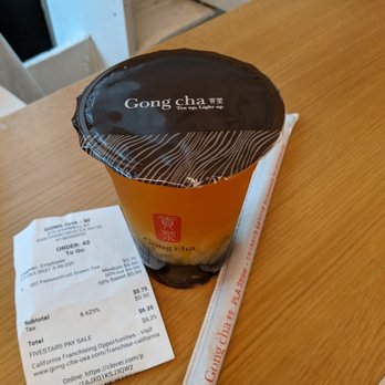 Gong Cha - Passion fruit green tea - Bubble Tea Near Me - San Francisco, California