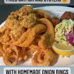 Sam's Catfish and Eatery - Combo 2 Fried Catfish and Oyster with Homemade Onion Rings