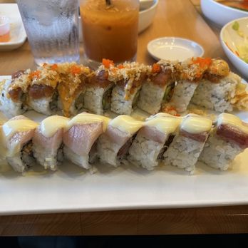 Sushi Nine - Hiramasa Roll and Firecracker Roll - Sushi Bars Near Me - Raleigh, North Carolina