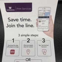 Officemax - Instructions of how to join the line for print services.