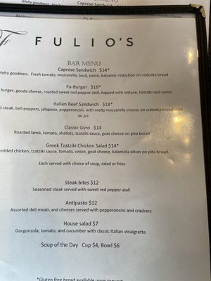Menu photo 3 Fulio's Astoria, OR Menu photo 3 Fulio's Astoria, OR