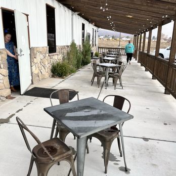 Steve's Steakhouse - Outdoor patio seating area, this is right off I-70 very convenient to get to, especially if you're atourist traveling on I-70. - Steakhouses Near Me - Richfield, Utah