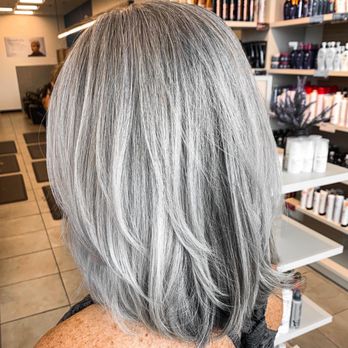 Hair Cuttery - Embracing natural gray, full highlight by Toria - Hair Stylists Near Me - Daytona Beach, Florida
