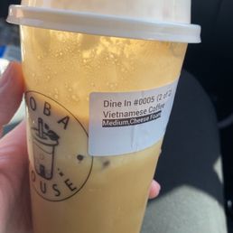 Vietnamese coffee with cheese foam