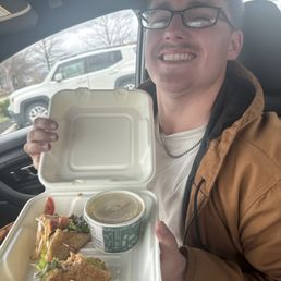 My precious husband with our food My precious husband with our food