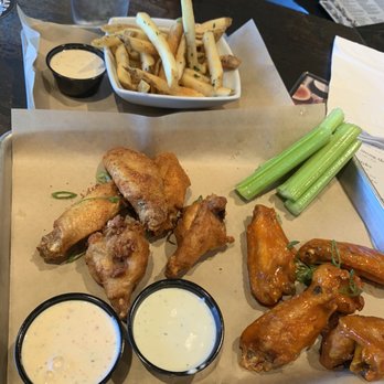 The Brass Tap - Wings 1/2 buffalo and 1/2 nashville hot - Cocktail Bars Near Me - Rocklin, California The Brass Tap - Wings 1/2 buffalo and 1/2 nashville hot - Cocktail Bars Near Me - Rocklin, California