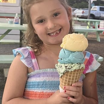 Cherry On Top - My Bug enjoying a triple scoop. - Ice Cream & Frozen Yogurt Near Me - Gulf Shores, Alabama