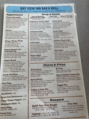 Menu photo 1 Bayview Inn Restaurant Bar Acme, MI