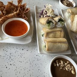 Fresh spring rolls with tofu ans won tons- appetizers! Fresh spring rolls with tofu ans won tons- appetizers!