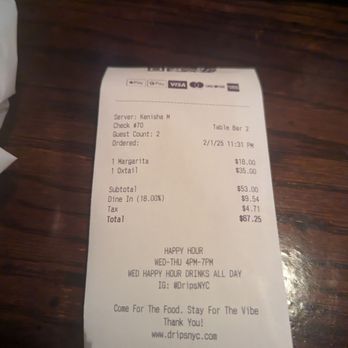 Drips Restaurant and Lounge - This is the first restaurant I came across that had dine in fees. - Lounges Near Me - Bronx, New York Drips Restaurant and Lounge - This is the first restaurant I came across that had dine in fees. - Lounges Near Me - Bronx, New York