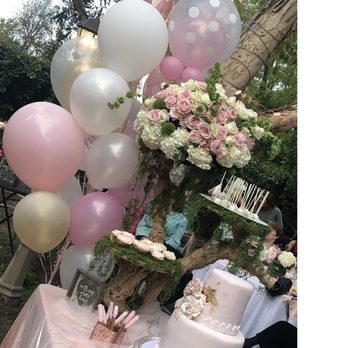 Elegant Balloons - Beautiful balloon arrangements on each side of dessert table for my bridal shower! - Balloon Services Near Me - Studio City, California Elegant Balloons - Beautiful balloon arrangements on each side of dessert table for my bridal shower! - Balloon Services Near Me - Studio City, California