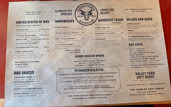Menu photo 8 Downtown Barbecue Santa Rosa, CA