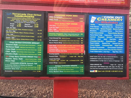 Menu photo 2 Cook Out Goldsboro, NC