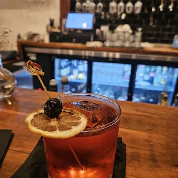 Wood & Salt Tavern - Cherry Negroni - Italian Near Me - Long Beach, California Wood & Salt Tavern - Cherry Negroni - Italian Near Me - Long Beach, California