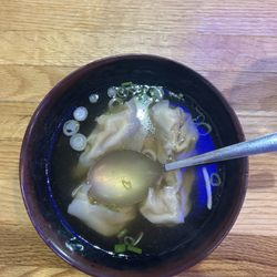 Wonton soup (very well seasoned)