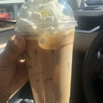 The Coffee Curb - Iced Latte, Extra Shot and Vanilla Chocolate Syrup - Coffee & Tea Near Me - Vallejo, California