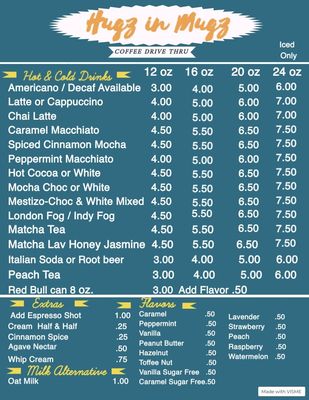 Menu photo 1 Hugz In Mugz Dunkirk, IN
