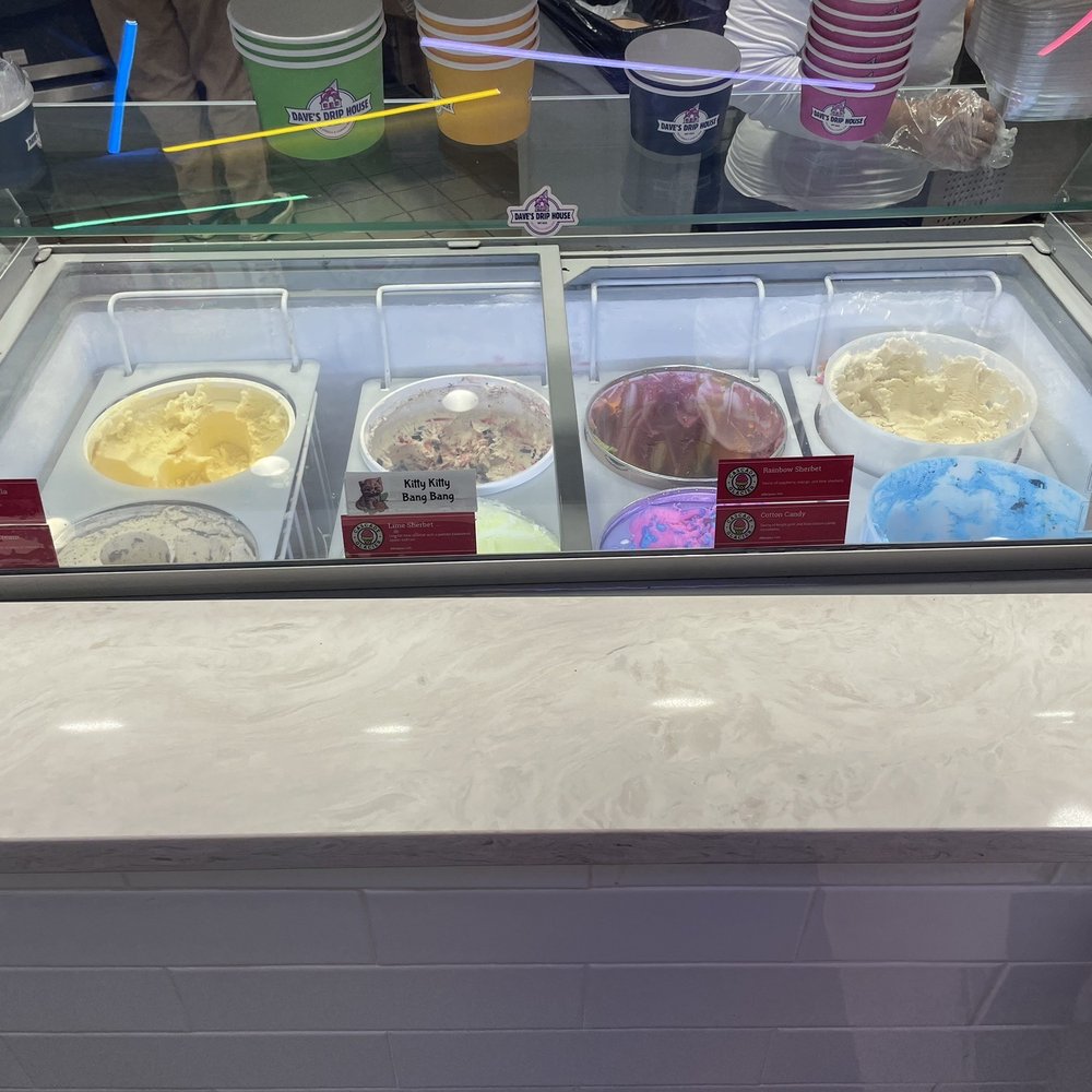Dave’s Drip House - First cooler of ice cream selections - Ice Cream & Frozen Yogurt Near Me - Santa Barbara, California