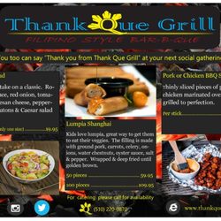 Thank Que Grill - Thank Que Grill Catering Menu.
(pls call for availability)
(510)220-0870