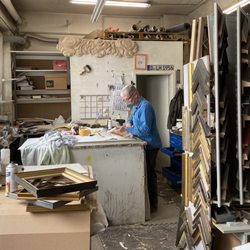 Bild und Rahmen Heidkamp - The workshop of Mr. Heidkamp.
