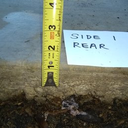 Here you can see the pad itself is only one inch and it's sitting on top of gravel. Here you can see the pad itself is only one inch and it's sitting on top of gravel.