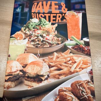 Dave & Buster's Reno - Menu cover - Arcades Near Me - Reno, Nevada