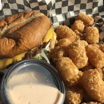 Huff N’ Puff Drive In - Deluxe with cheese, Tots and secret sauce - Burgers Near Me - Randle, Washington Huff N’ Puff Drive In - Deluxe with cheese, Tots and secret sauce - Burgers Near Me - Randle, Washington