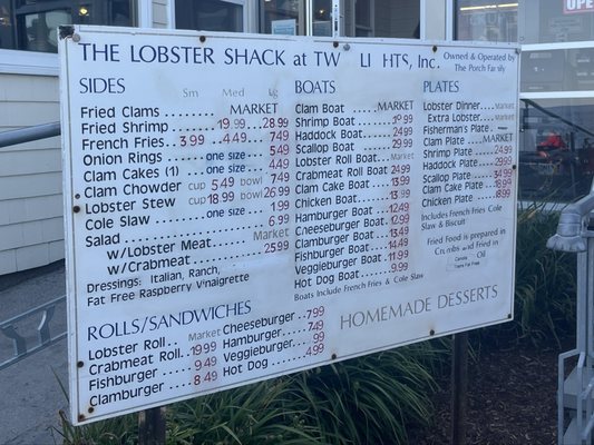 Menu photo 1 The Lobster Shack Cape Elizabeth, ME Menu photo 1 The Lobster Shack Cape Elizabeth, ME