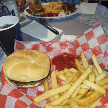 Skooters Restaurant - My jumbo burger and fries... her Rachel and fries - Burgers Near Me - Windsor Locks, Connecticut Skooters Restaurant - My jumbo burger and fries... her Rachel and fries - Burgers Near Me - Windsor Locks, Connecticut