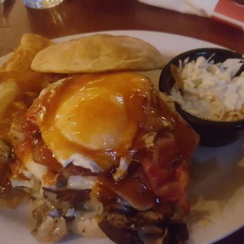 Boston Burger - Kitchen sink burger along with chips and coleslaw - Burgers Near Me - Boston, Massachusetts