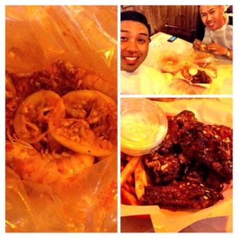 Claw Shack - 1lb shrimp, shambalang sauce, medium spice, caujan fries, spicy garlic wings and two cuties @nicofshode @jaronasaurus - Cajun/Creole Near Me - San Jose, California Claw Shack - 1lb shrimp, shambalang sauce, medium spice, caujan fries, spicy garlic wings and two cuties @nicofshode @jaronasaurus - Cajun/Creole Near Me - San Jose, California