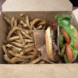 Burger Social - Menu Item: Social Burger add bacon with fries