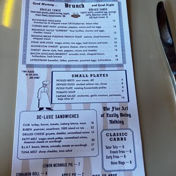 Beginner's Diner - The Pool Menu we were given - Diners Near Me - San Diego, California
