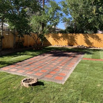 Bright Sun Landscaping - a backyard with a brick paver - Landscaping Near Me Bright Sun Landscaping - a backyard with a brick paver - Landscaping Near Me