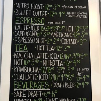 Fla Juice & Bowl - Coffee menu! - Juice Bars & Smoothies Near Me - Jacksonville, Florida
