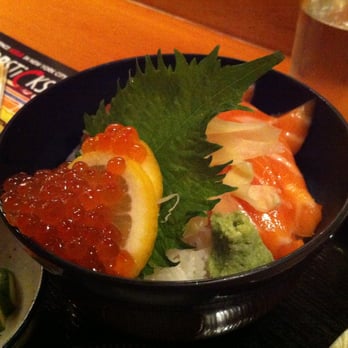 Soba-ya - Sake Oyako Don: Salmon Sashimi and Salmon Roe over Rice - Japanese Near Me - New York, New York Soba-ya - Sake Oyako Don: Salmon Sashimi and Salmon Roe over Rice - Japanese Near Me - New York, New York