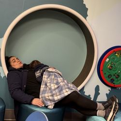 Emergency Room At UM Capital Region Medical Center - My wife and our son in the hospital waiting room for children.