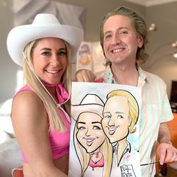 The Blue Studios Caricatures - Color costume party caricature