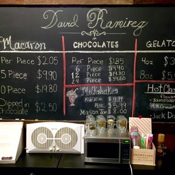 David Ramirez Chocolates - Menu Board - Chocolatiers & Shops Near Me - Winter Garden, Florida