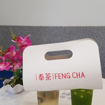 Feng Cha Teahouse - Jasmine Apple Green Tea and Crysanthemum Ginger Honey Tea - Bubble Tea Near Me - Costa Mesa, California