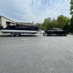 Sport Shop - Us preparing to leave with our new Barletta.