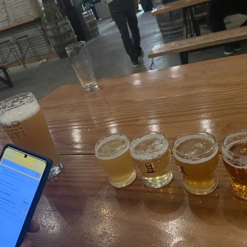 Hold Out Brewing - My flight!! - Brewpubs Near Me - Austin, Texas