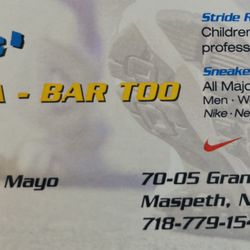 Store business card - given at counter