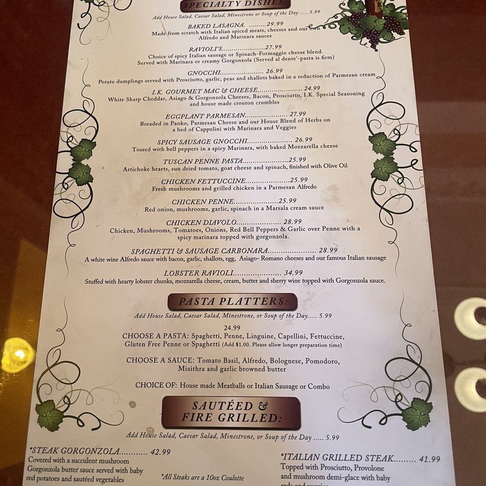 Italian Kitchen - Updated Menu August 2022 (IG: @evsn_eats) - Italian Near Me - Spokane, Washington Italian Kitchen - Updated Menu August 2022 (IG: @evsn_eats) - Italian Near Me - Spokane, Washington