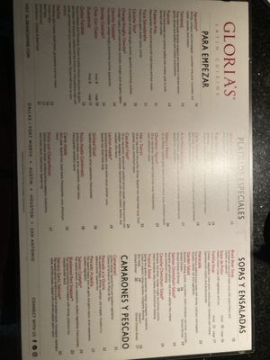 Menu photo 1 Gloria's Latin Cuisine Plano, TX Menu photo 1 Gloria's Latin Cuisine Plano, TX