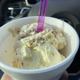 Andy's Ice Cream, Passion Fruit and Coconut all in one large cup Andy's Ice Cream, Passion Fruit and Coconut all in one large cup